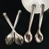 Non-magnetic stainless steel small spoons and tableware for household, commercial and cafeteria use, soup and meal spoons, spoons and spoons, one yuan supply Item Picture